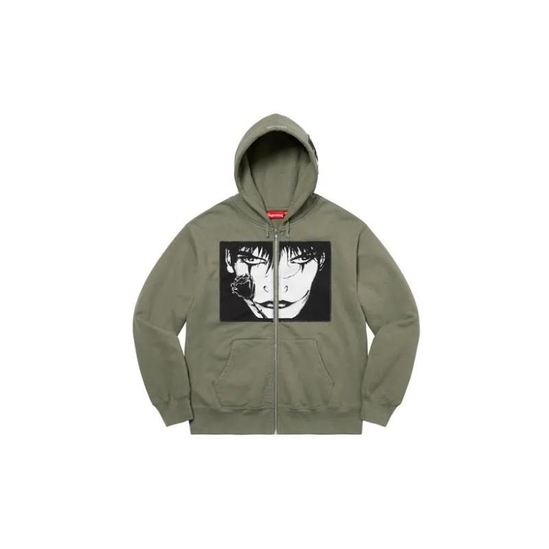 Supreme The Crow Zip Up Hooded Sweatshirt - POIZON