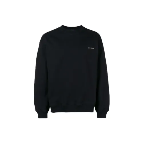 Balenciaga Small Contrast Logo Print Crewneck Sweatshirt 