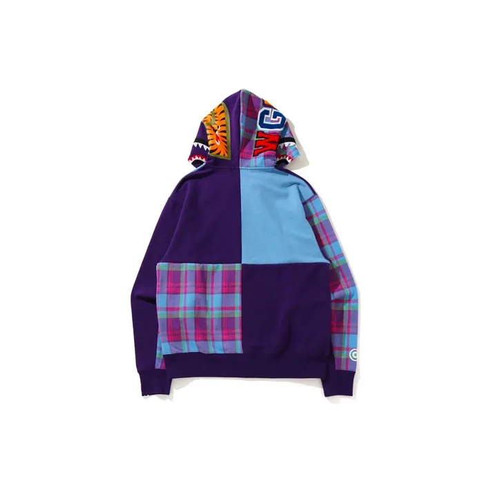 Bape Check Shark Relaxed Full Zip Hoodie-2
