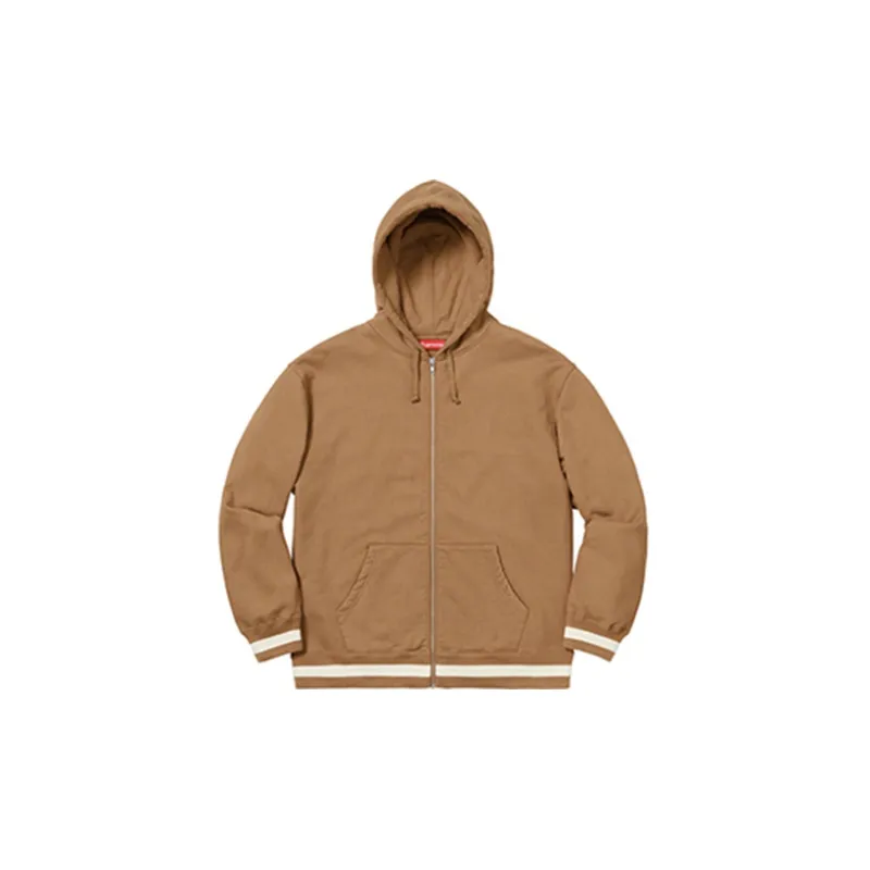 Supreme Old English Stripe Zip Up Sweatshirt-1