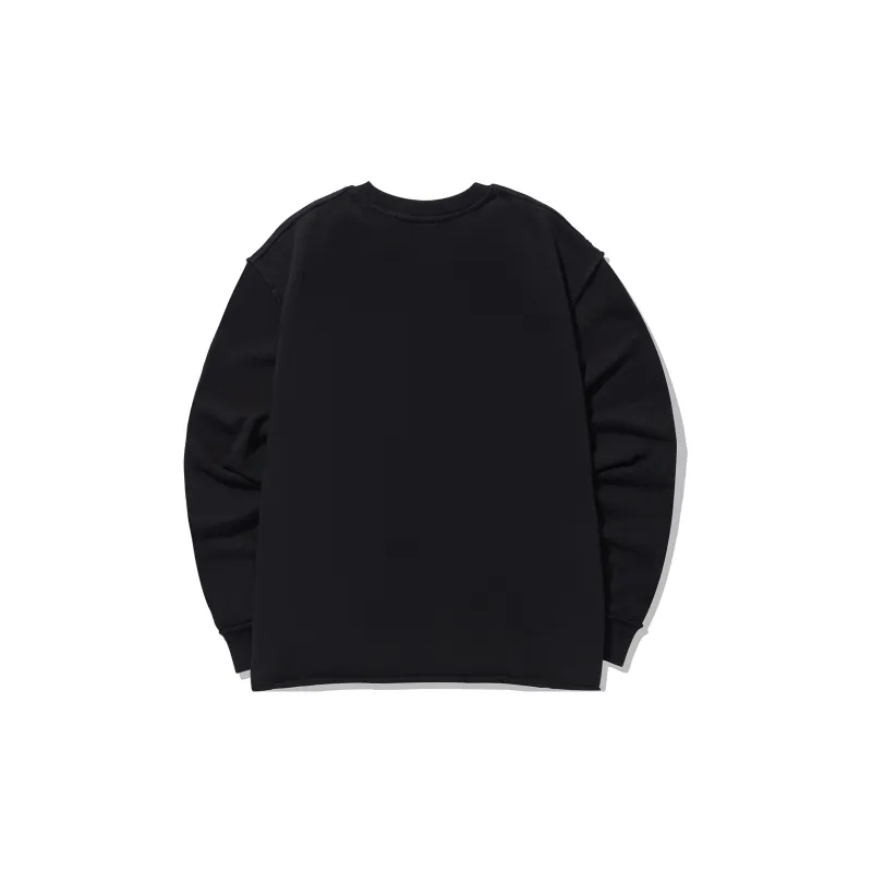 GUKUUL Cartoon Graffiti Letter Print Crew Neck Sweatshirt Unisex-1