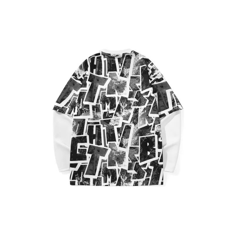 BIRDTALK Sweatshirts Unisex Black With Print-1