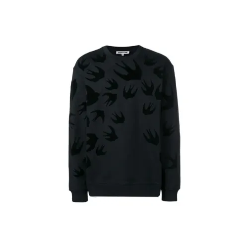 McQ Alexander McQueen LARGE SWALLOW FLOCKED CREW Sweatshirt