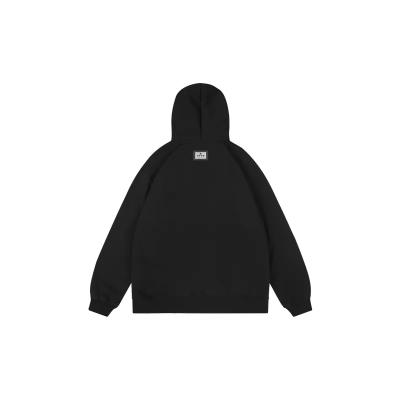 FEAROM Hooded Loose Fit Sweatshirt Unisex Black-1