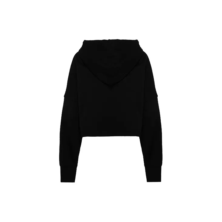 Adidas Cropped Big Trifoil Pullover Hoodie-1