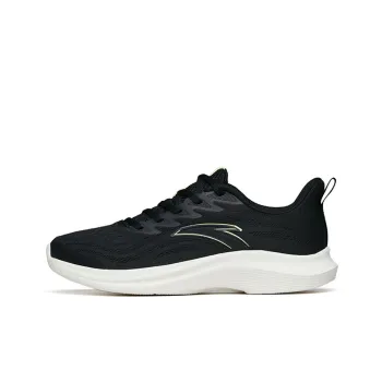 Anta Running Collection Cushioned Anti Slip Wear Resistant Breathable Lightweight Low Top Running Shoes Men's Black