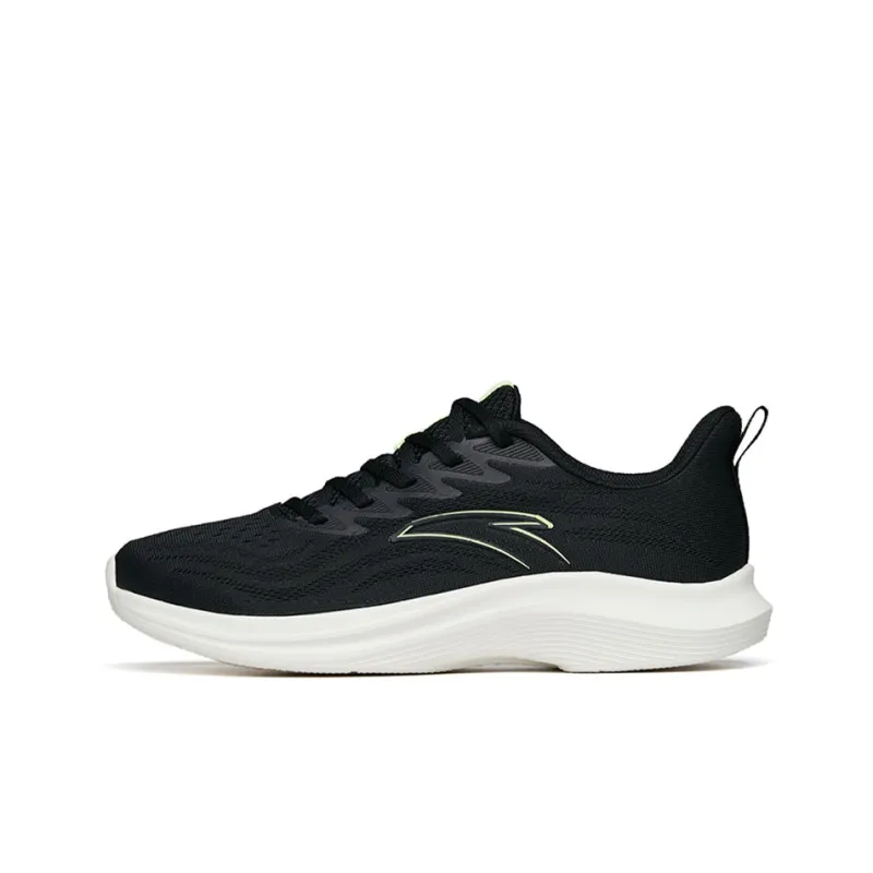 Anta Running Collection Cushioned Anti Slip Wear Resistant Breathable Lightweight Low Top Running Shoes Men's Black-0