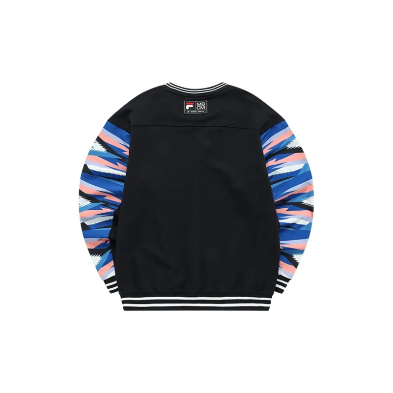 FILA FUSION x MARCELO BURLON COUNTY OF MILAN Sweatshirt Men's Black Sole With Diamond-1