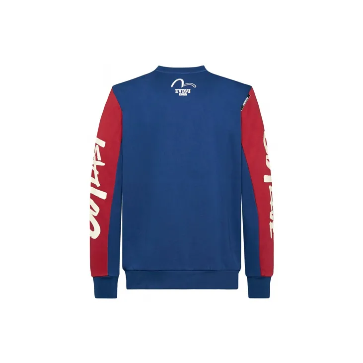 EVISU Crew Neck Sweatshirt Men's Blue-1