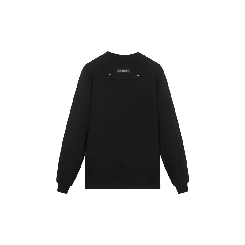 FANBIOU FW21 Crew Neck Loose Fit Sweatshirt Unisex Black-1