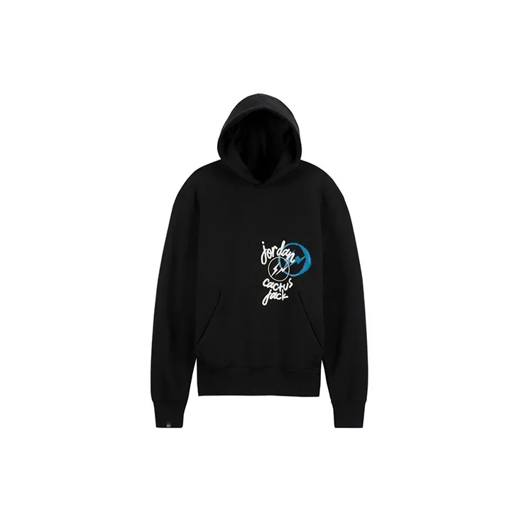 Air Jordan X Travis Scott X Fragment Cartoon Printing Hoodie Asia Sizing 'Black White-1