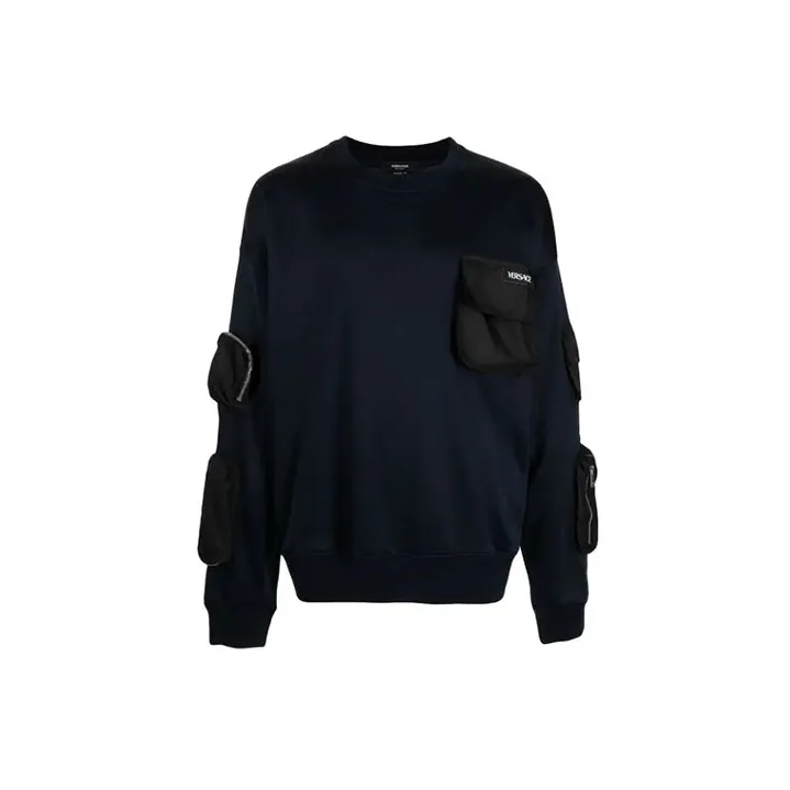 VERSACE Sweatshirts Men Blue-0