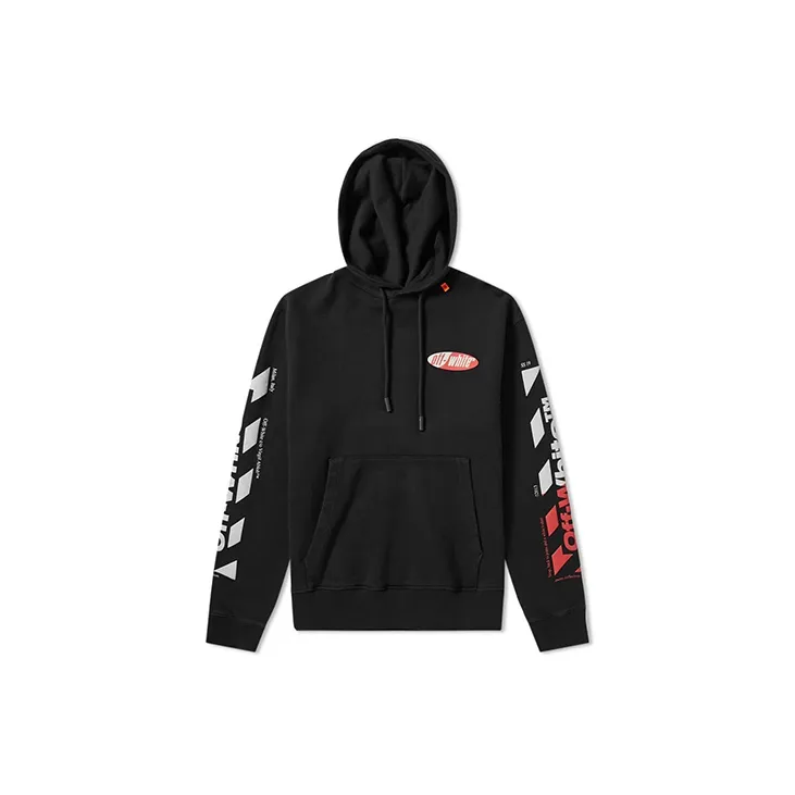 OFF WHITE Diagonal Split Logo Hoodie-1