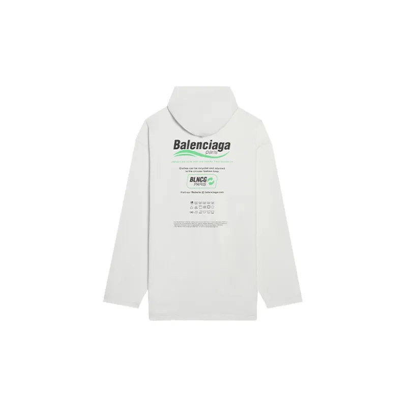 Balenciaga Sweatshirt Loose Fit Style Men's White-1