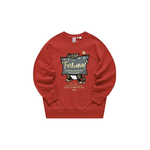 FILA Co-branded Year Of The Tiger Collection Sweatshirts Unisex Legend Red