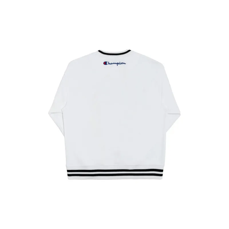 Champion Crew Neck Sweatshirt Japan Version Unisex White-1