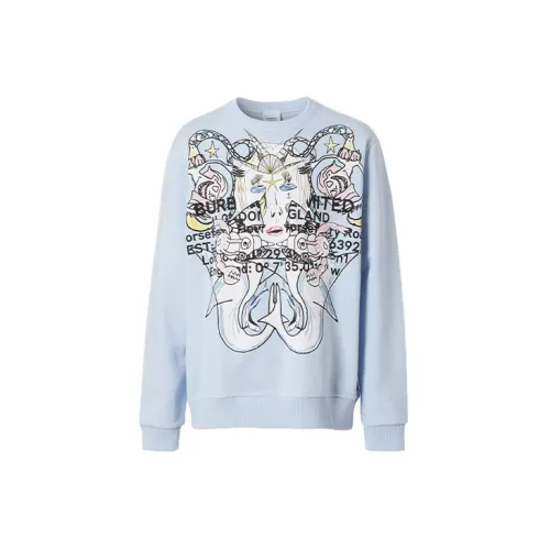 Burberry Sweatshirts Men Light Blue