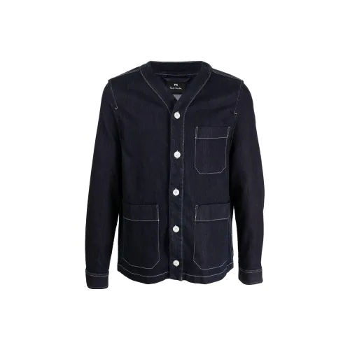 PS By Paul Smith Denim Jackets Men Blue