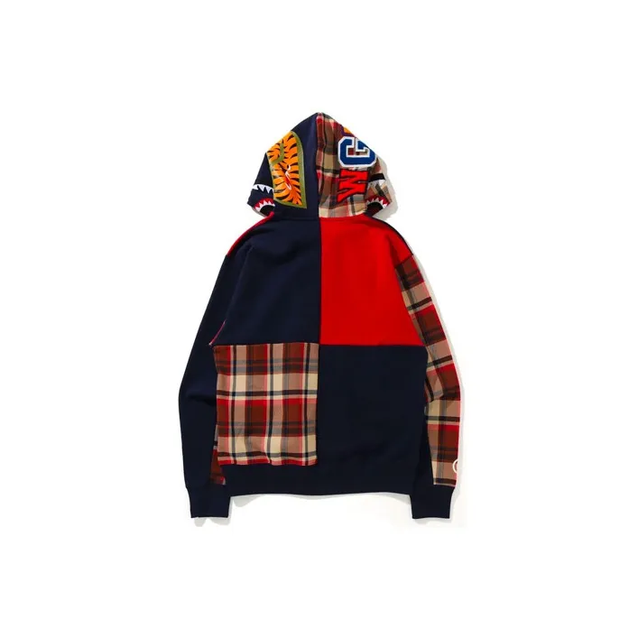Bape Check Shark Relaxed Full Zip Hoodie-5