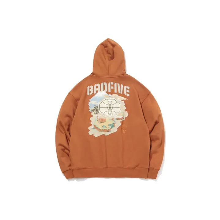 LINING Badfive Sweatshirts Unisex Amber Brown-1