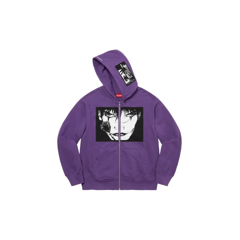 Supreme X The Crow Zip Up Hooded Sweatshirt-1
