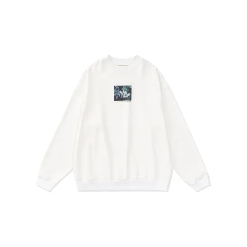 OPICLOTH Sweatshirts Unisex White