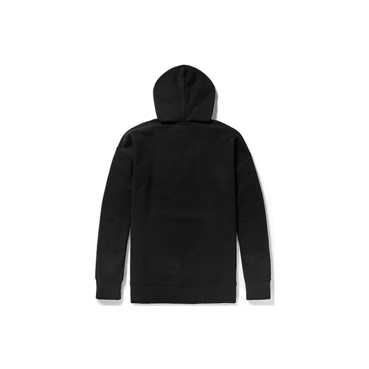 Timberland Letter Logo Print Hooded Pullover Sweatshirt Black-1