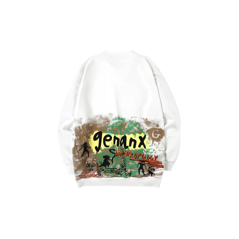 GENANX Crew Neck Loose Fit Regular Sweatshirt Unisex-5