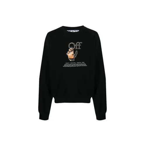 OFF-WHITE Caravaggio Hands Off Logo Crewneck 