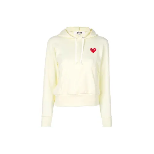 CDG Play Sweatshirts Unisex Ivory