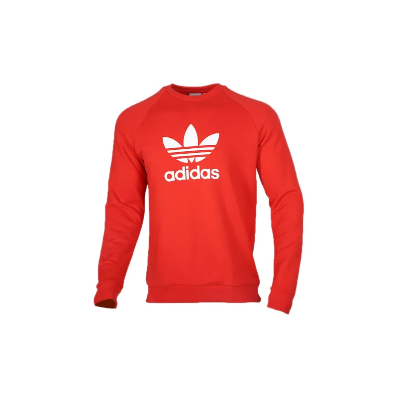 Adidas Originals Trefoil Sweatshirts Men Red-2