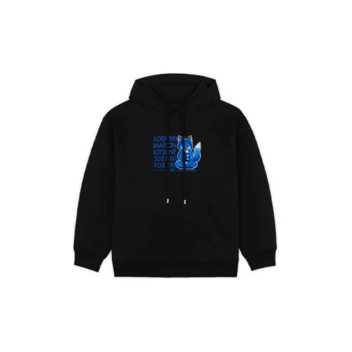 Ader Error X Maison Kitsune Sweatshirts Unisex Black