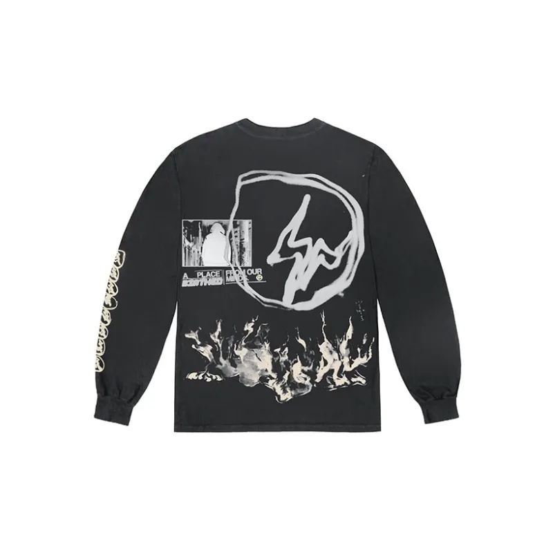Travis Scott Cactus Jack For Fragment Logo L/S T-shirt-1