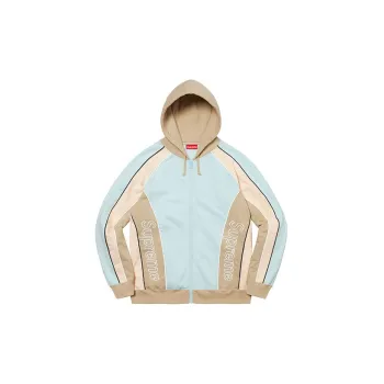Supreme Track Paneled Zip Up Hooded Sweatshirt - POIZON