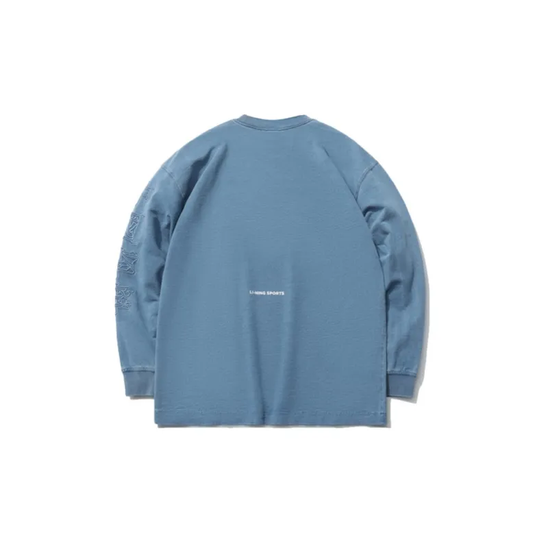 LiNing Sports Fashion Collection Sweatshirts Men Denim Blue-1