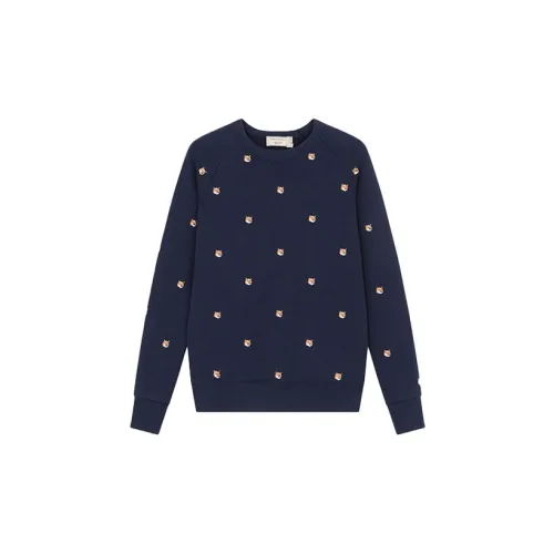 Maison Kitsune Sweatshirts Unisex Navy Blue