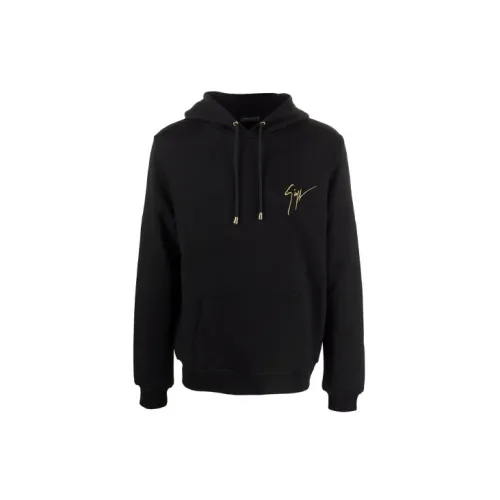 Giuseppe Zanotti Embroidered Logo Drawstring Hoodie