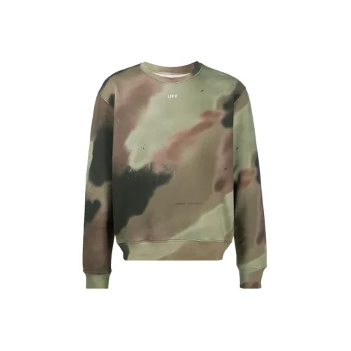 OFF-WHITE FW20 Sweatshirts Men Green Camouflage