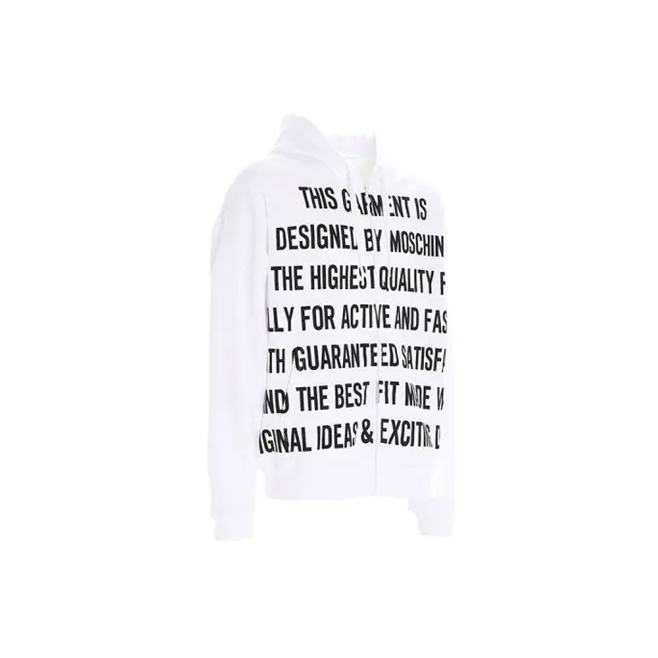 MOSCHINO Slogan Printed Hooded Jacket-2