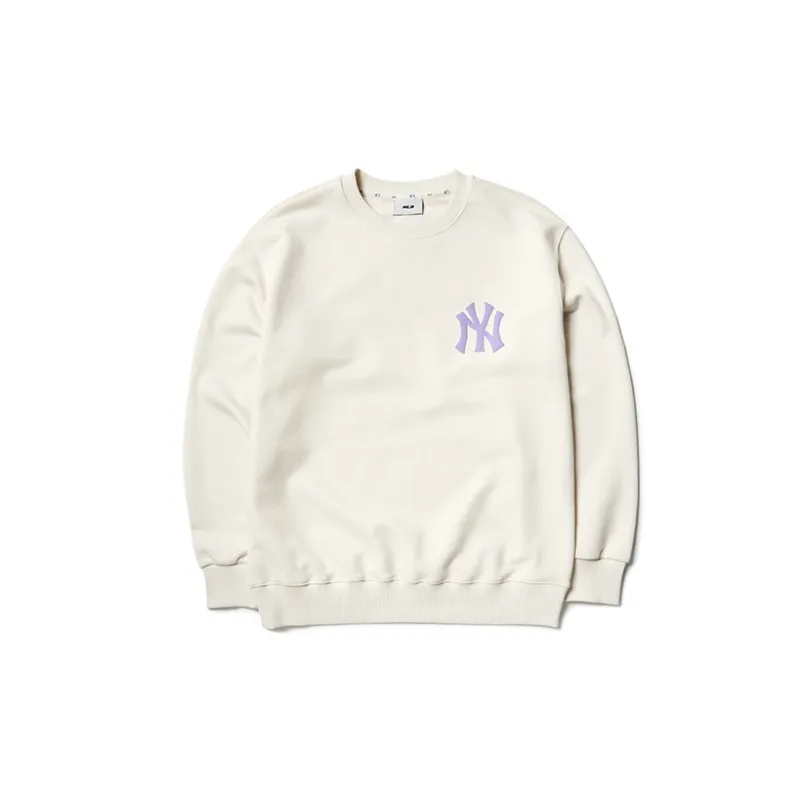 MLB New York Yankees Sweatshirts Unisex Ecru-1