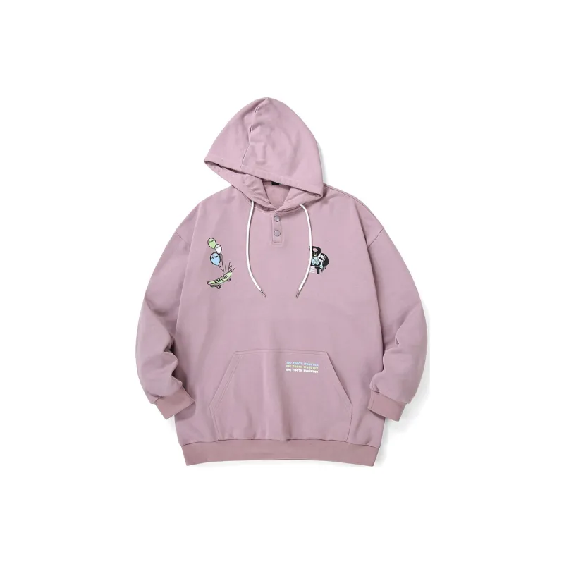Bt Hooded Loose Fit Regular Sweatshirt Unisex Taro Purple-1