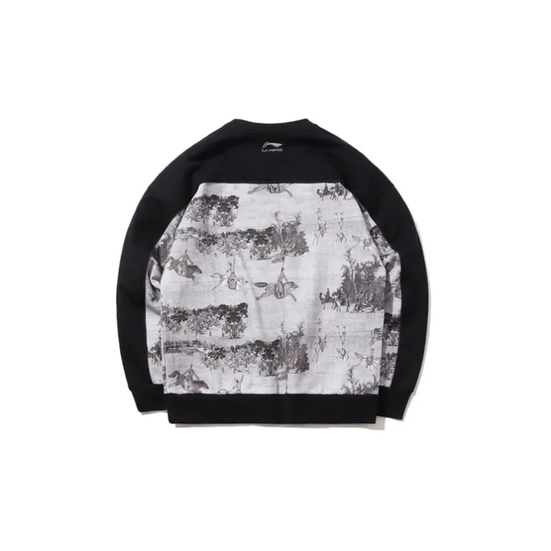 LiNing x GUGONG·BAOYUNLOU Sweatshirt Unisex Black-1