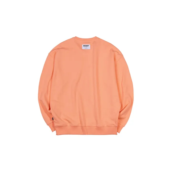 NERDY Crew Neck Loose Fit Regular Sweatshirt Unisex Light Orange-1