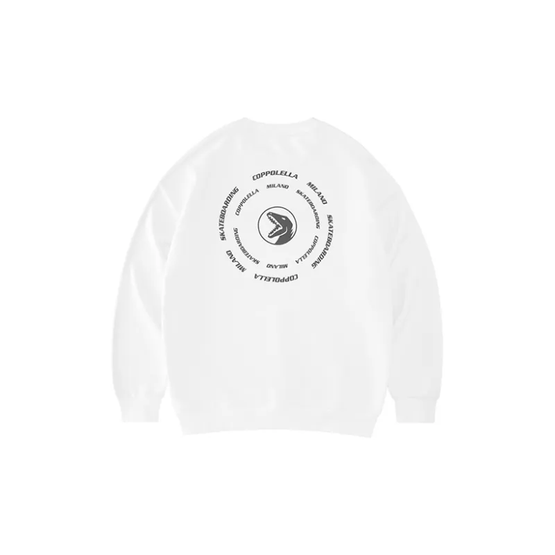 COPPOLELLA Pullover Loose Fit Sweatshirt Unisex White-1
