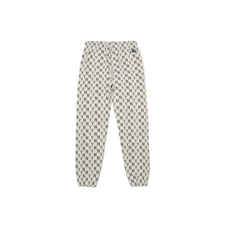 MLB MLB Monogram MLB Basic Logo Knitted Sports Pants Unisex Cream-1