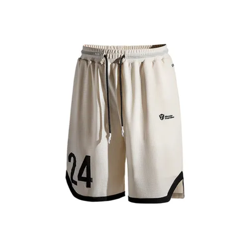 Monster Guardians Casual Shorts Men Cream- Beige