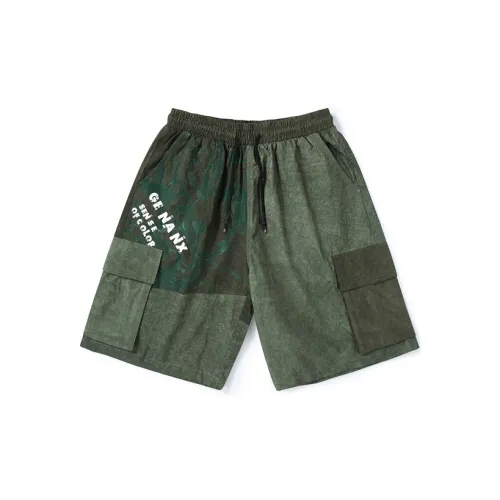 GENANX Cargo Shorts Unisex Light Army Green