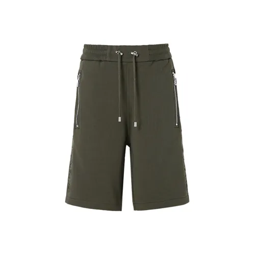 BALMAIN Men’s SS21 Cotton Shorts Green Casual shorts