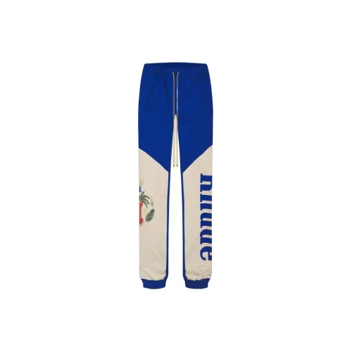 RHUDE Knitted Sweatpants Men Blue