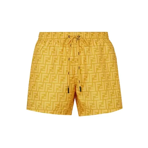 FENDI Casual Shorts Men Yellow